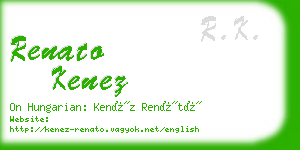 renato kenez business card